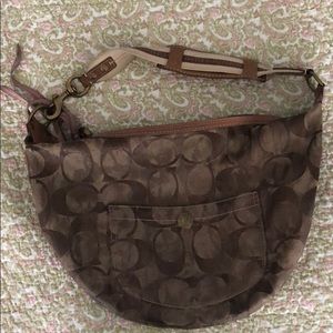 Coach large signature hobo bag